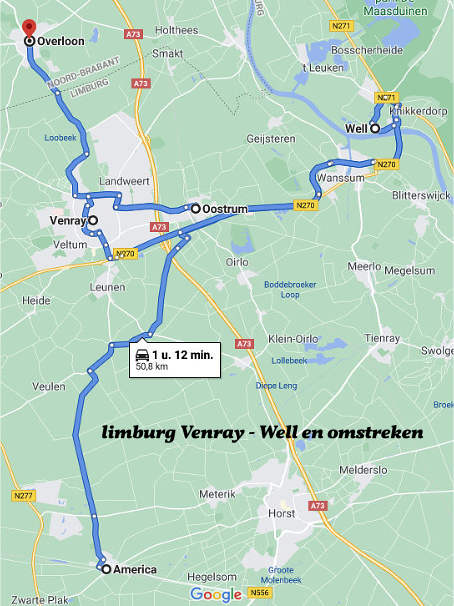 kaart limburg - Venray - Well